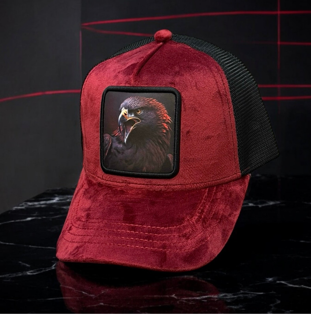 Phoenix™ - Red Eagle | Velvet – BlackAngelcaps™
